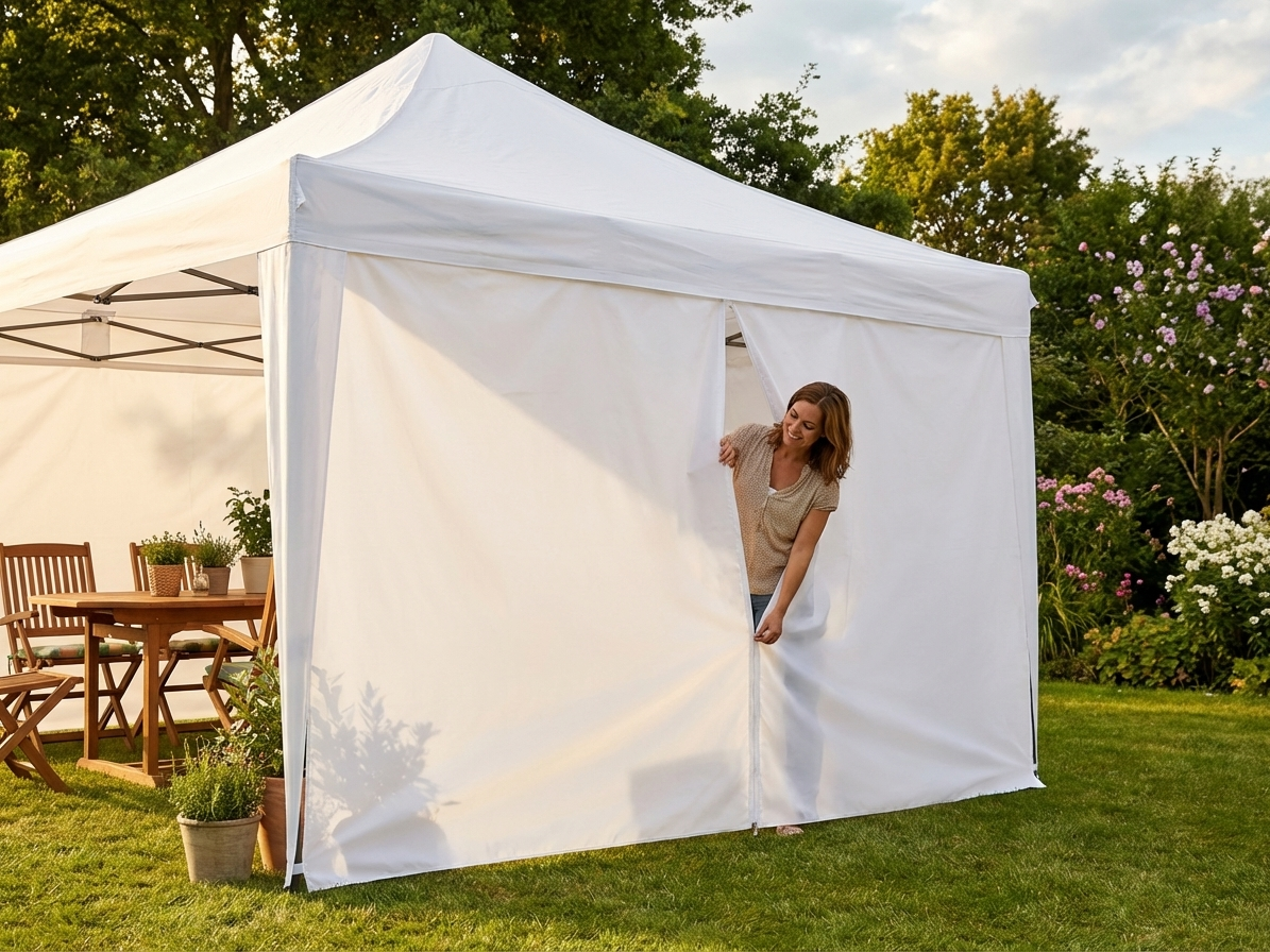 White sidewall with zipper for event tents - view 3