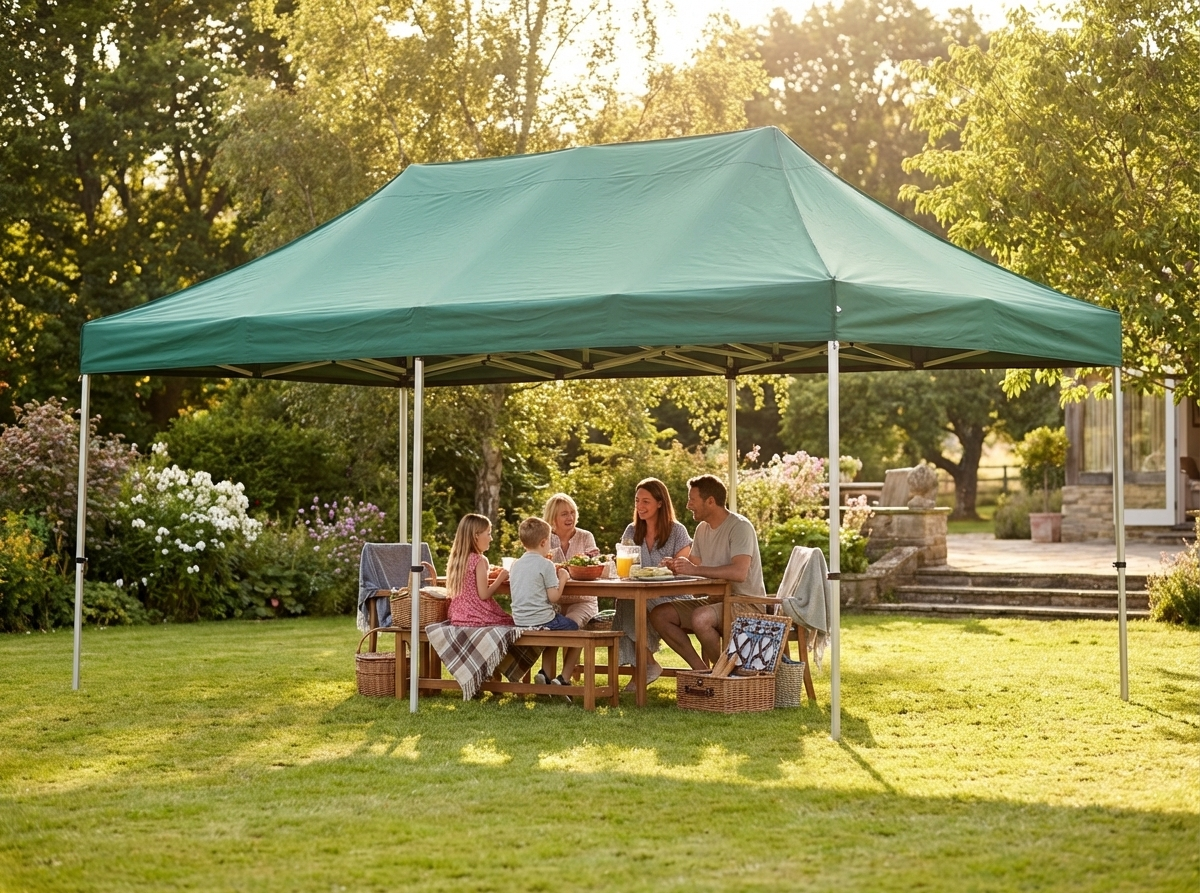 Pop up gazebo with aluminium frame in green for outdoor events - view 3