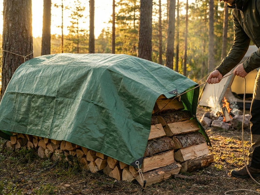 Green TPO Tarpaulin 6x10 m for outdoor use - product detail