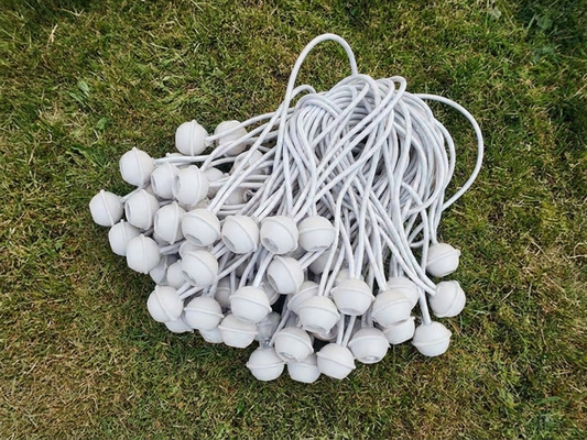 White 15cm bungee straps for secure fastening - product detail