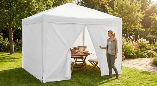 White gazebo sidewall kit 3x3m for outdoor use - product detail