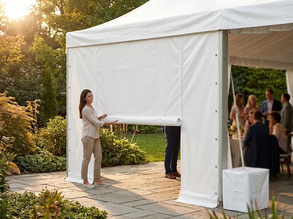 White PVC Endwall Semi Pro 3m for commercial use - view 3