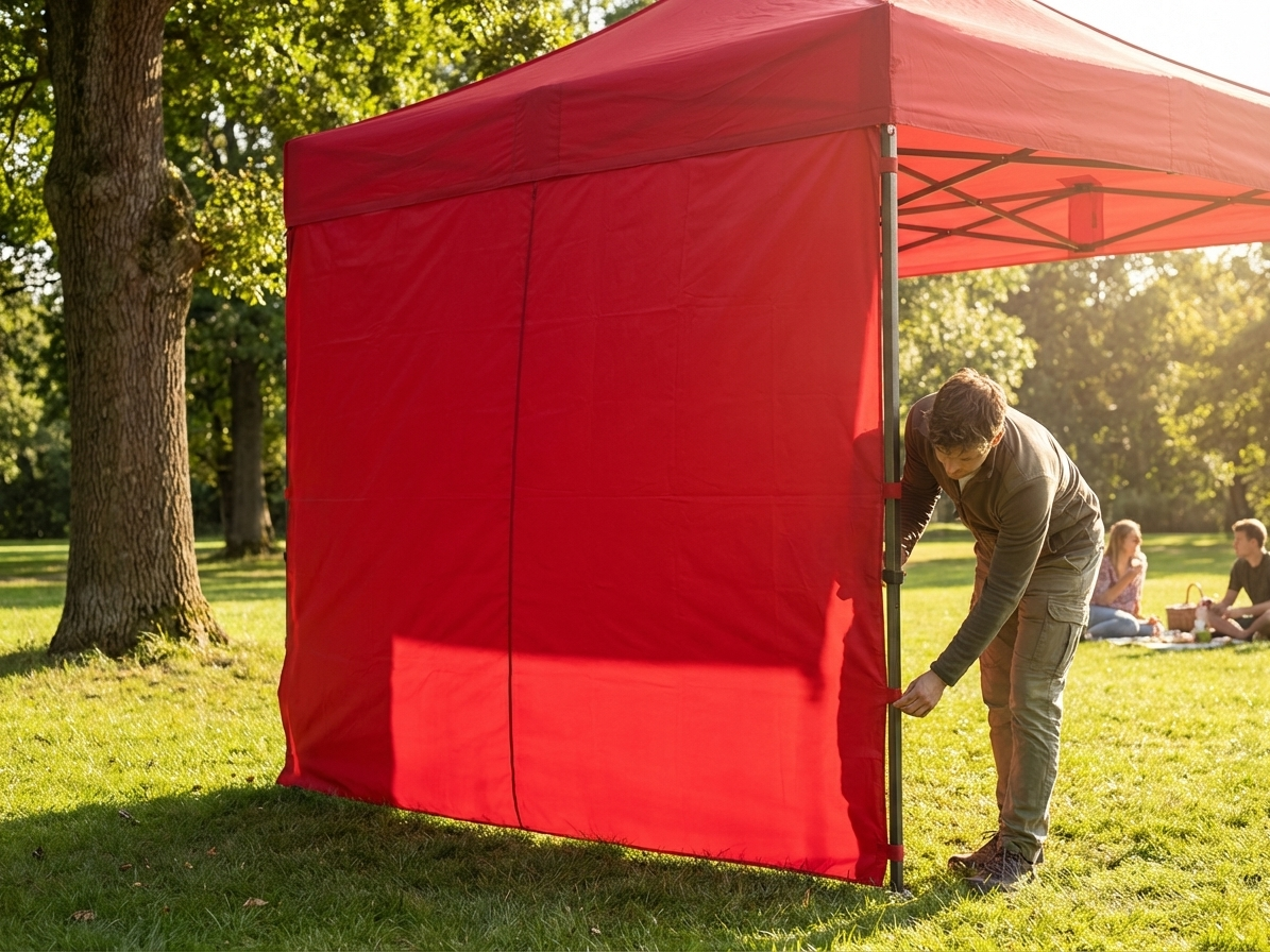 Flexible Event Sidewall in use on a gazebo - view 3
