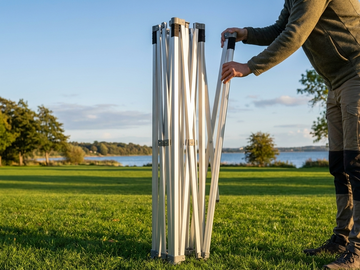 Aluminium gazebo frame 5x5 m silver for outdoor events - view 3
