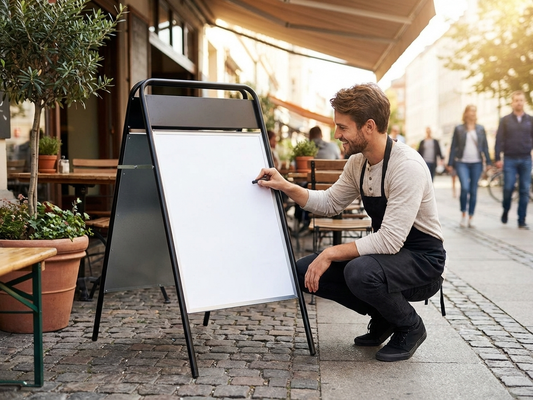 Black A-board 58x111 cm for commercial use - product detail