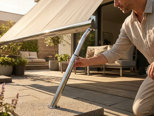 Galvanised steel leg 1810 mm in silver for industrial use - product detail