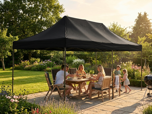 Black Gazebo Roof Cover 4x6m for Outdoor Events - product detail