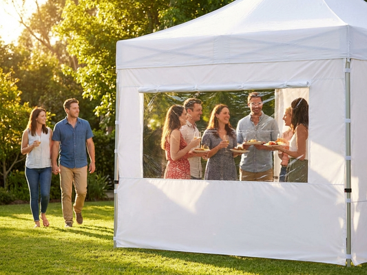 Panorama Window Sidewall in white for FleXtents - product detail