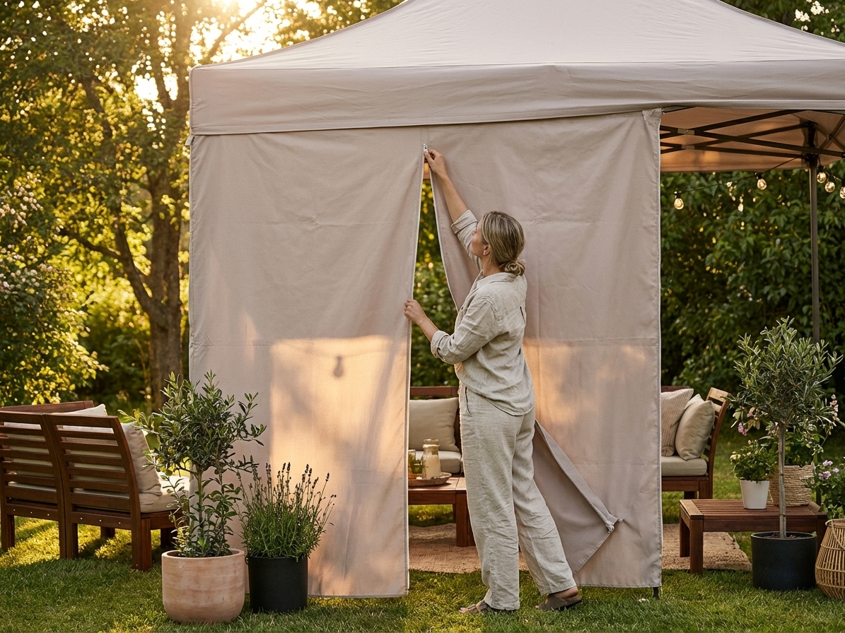 Latte sidewall with zipper for FleXtents, 3 meters - view 3