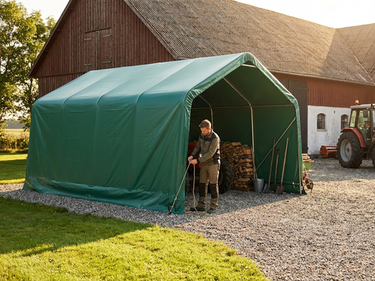 PVC Roof Cover for Storage Shelter in Green - product detail