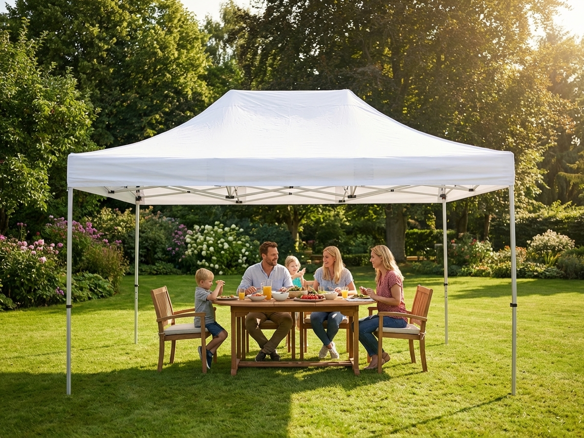 White pop up gazebo with aluminium frame for outdoor events - view 3