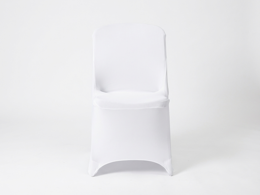 White stretch chair cover for events - product detail