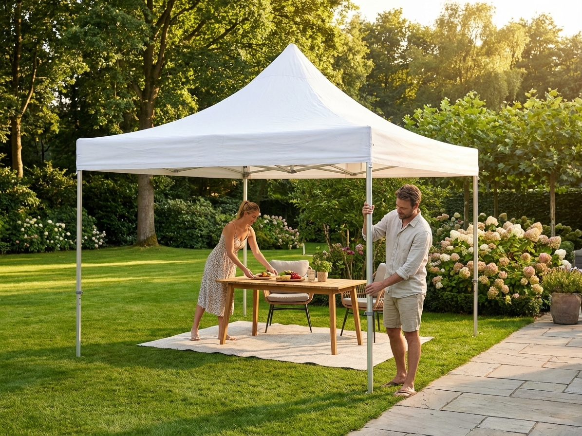 White pop-up gazebo for outdoor events - view 3