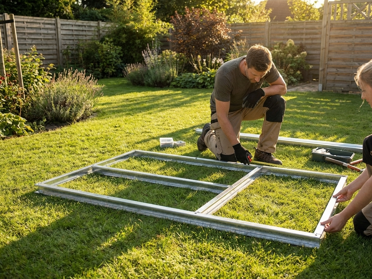 Steel floor frame for garden shed - view 3