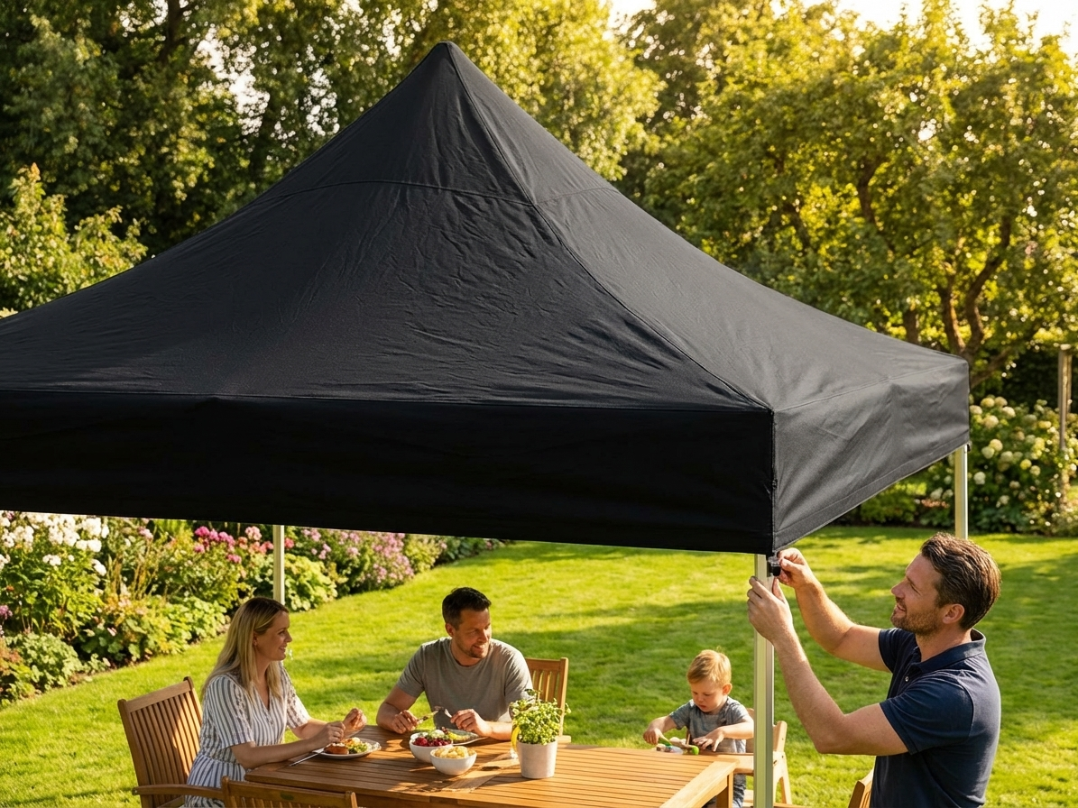 Black Gazebo Roof Cover 4x6m for Outdoor Events - view 3
