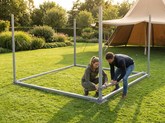 Steel ground bar for event tents, 6x6 m - product detail
