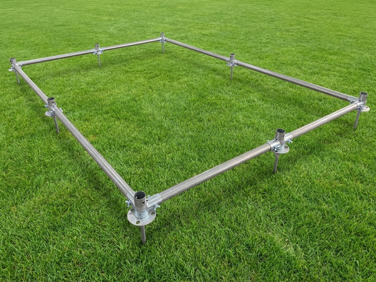 Ground bar frame for 6x8m marquee, galvanised steel - product detail