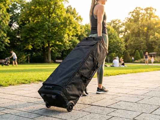 Black carry bag with wheels for FleXtents Steel 3x3m - product detail