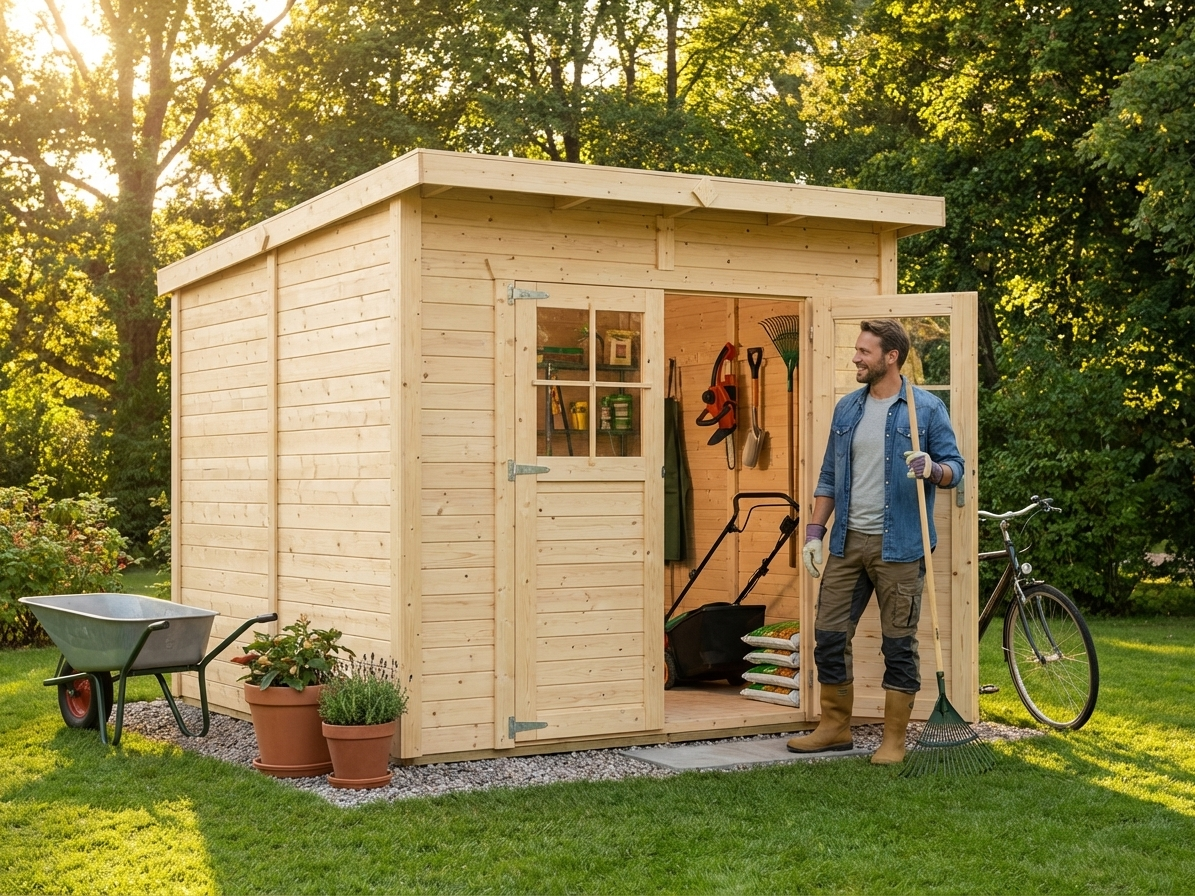 Wooden Shed made from Nordic Spruce, ideal for garden storage - view 3