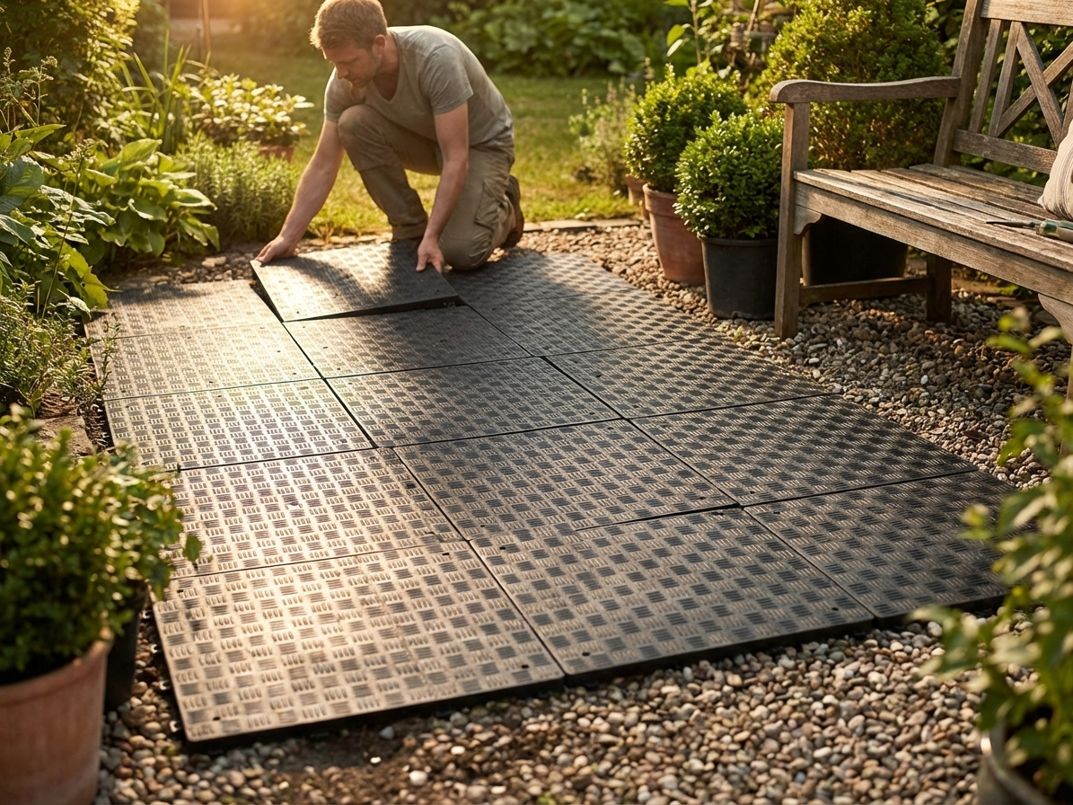 Flooring PRO Anthracite 40m² Recycled PE flooring - view 3