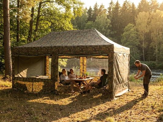 Camouflage pop up gazebo with aluminium frame for outdoor use - product detail