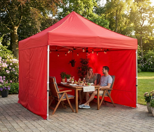 Pop up gazebo sidewall kit in red, 4x4m - product detail