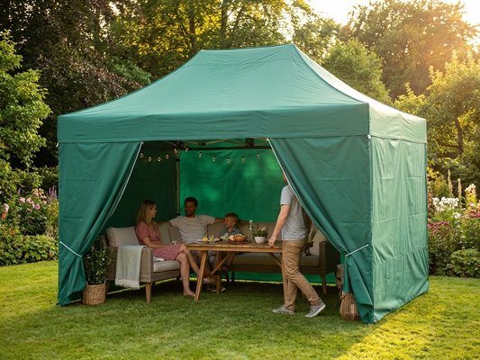 Green gazebo sidewall kit 4x4m for outdoor use - product detail