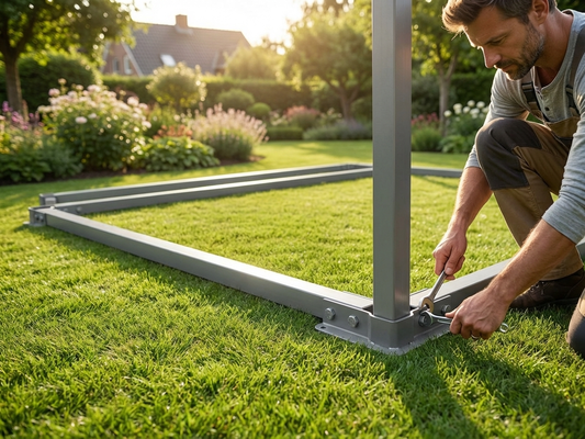 Steel ground bar for event tents - product detail