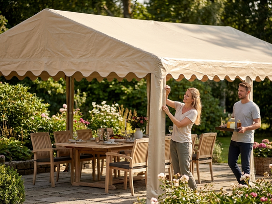 Marquee roof cover 5x8m sand PVC/Polyester waterproof - product detail