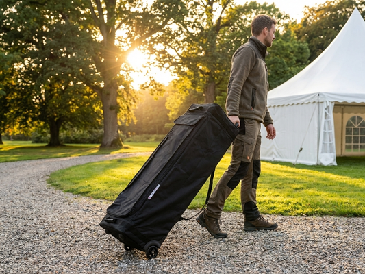 Black carry bag with wheels for Flextents Xtreme 50 - product detail