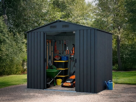 Anthracite garden shed made from galvanised steel - product detail