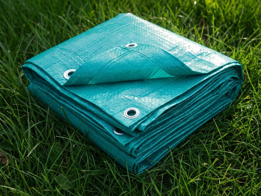 Green 16x16 m tarpaulin for outdoor use - product detail