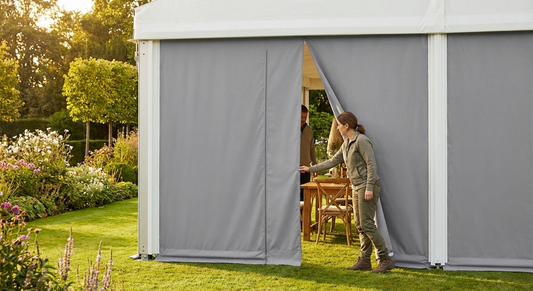 Partition wall for marquee, 6m white PVC - product detail