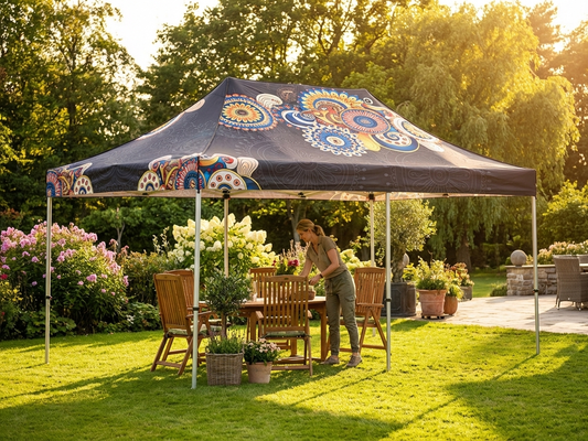 Pop up gazebo roof cover in white, 3x4.5m size - product detail