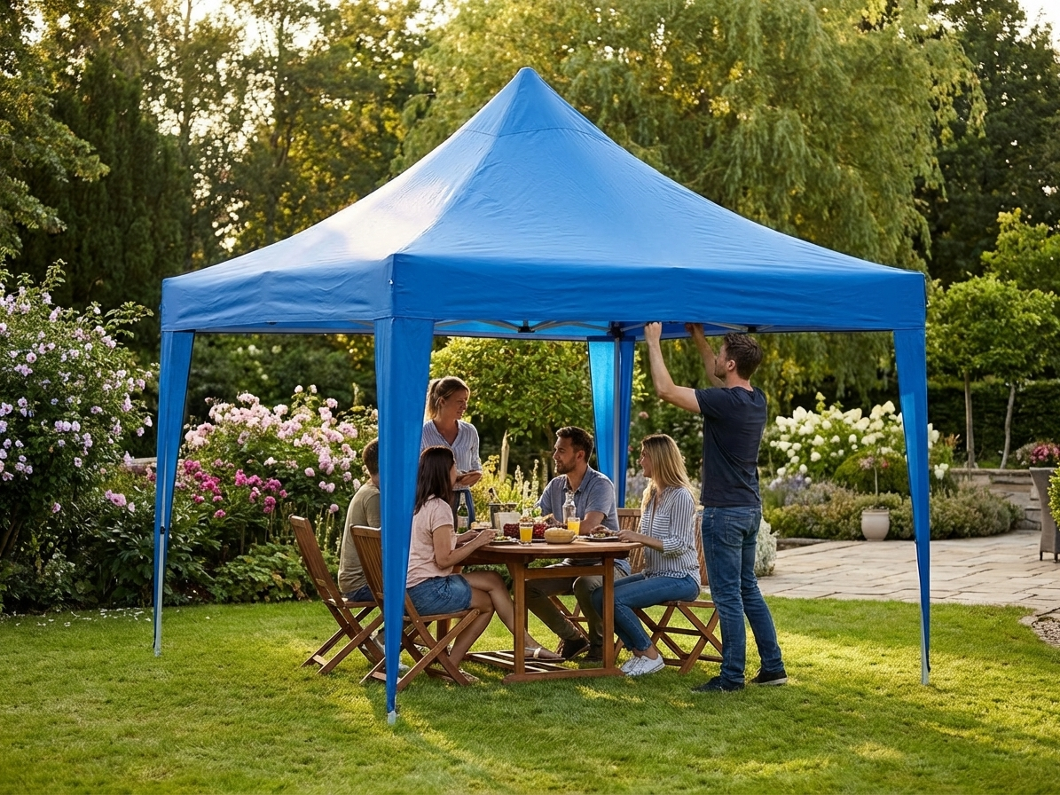 Blue pop up gazebo roof cover 4x6m for outdoor events - view 3