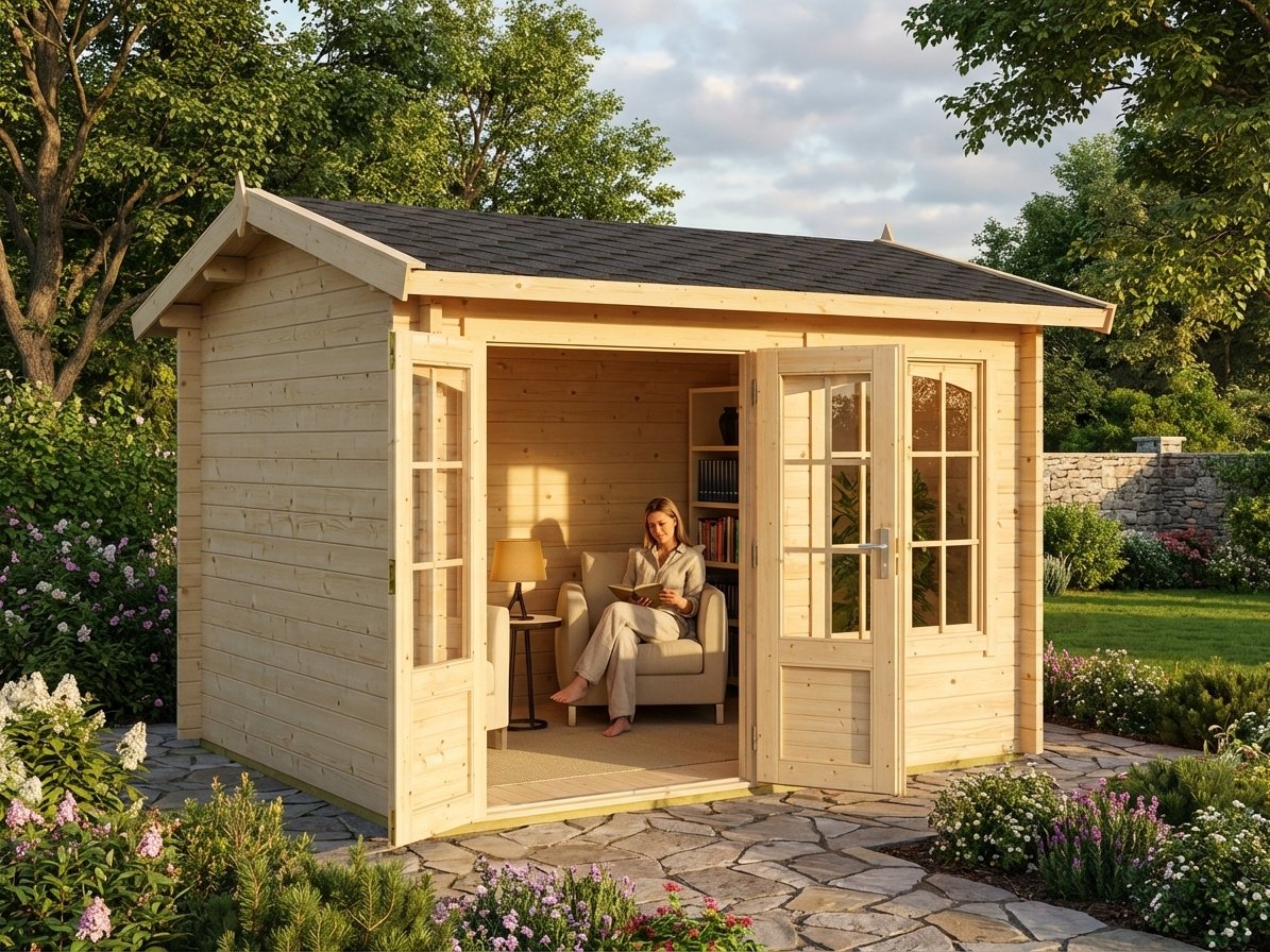 Wooden cabin made from Nordic Spruce, 3x2.5m, natural colour - view 3