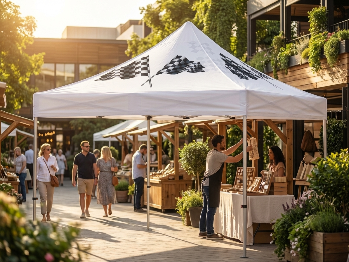 White pop up gazebo roof cover for outdoor events - view 3