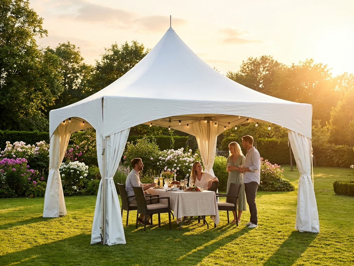 White PVC pagoda marquee 5x5 m for outdoor events - view 3