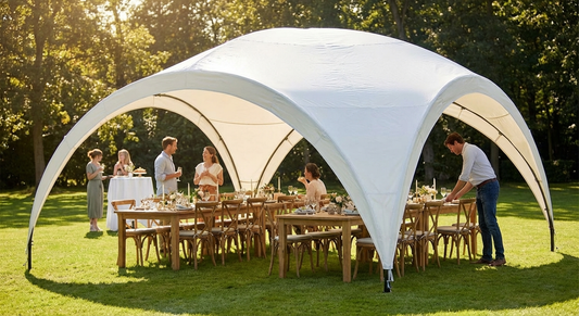 White PVC roof cover for 5x8m marquee, flame retardant - product detail