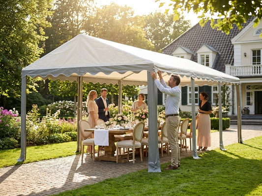 Marquee Roof Cover 4x8m White/Grey Polyethylene - product detail
