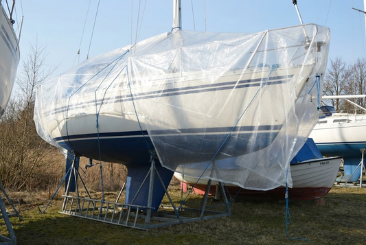 Clear tarpaulin 5x8 m with net reinforcement - product detail