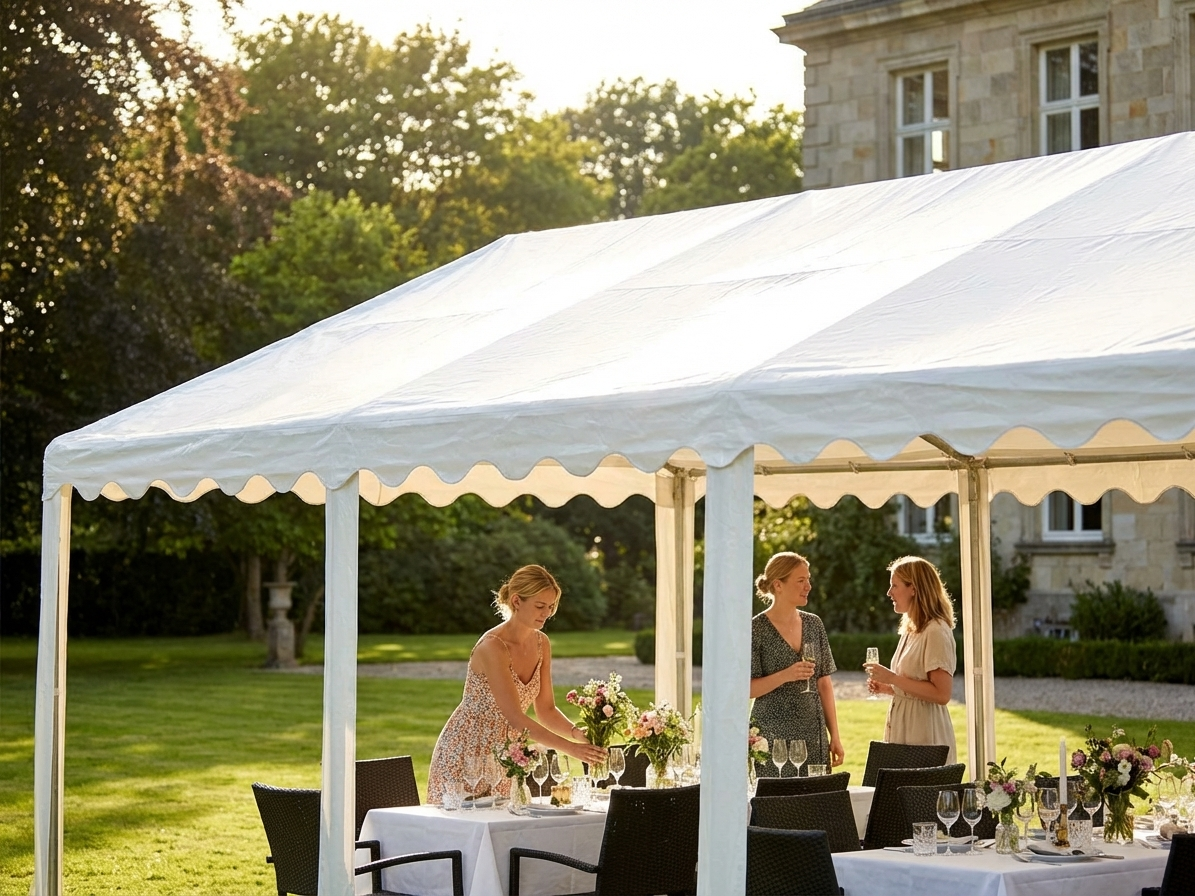 White PVC marquee roof cover 5x10m for outdoor events - view 3
