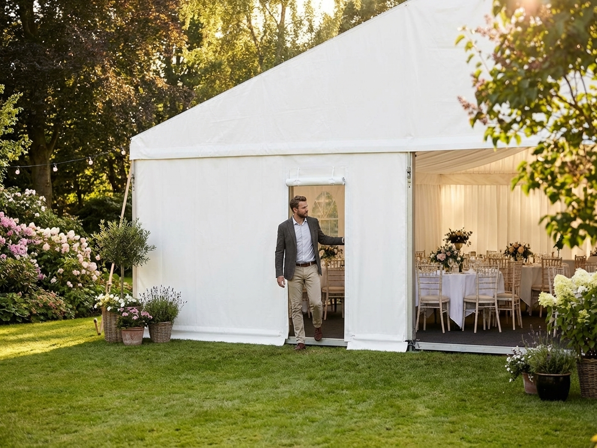 PVC Endwall 5m White for Outdoor Use - view 3