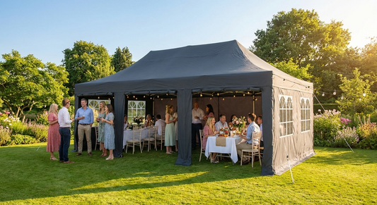 Dark Grey PVC Marquee with Galvanised Steel Frame for Outdoor Events - product detail