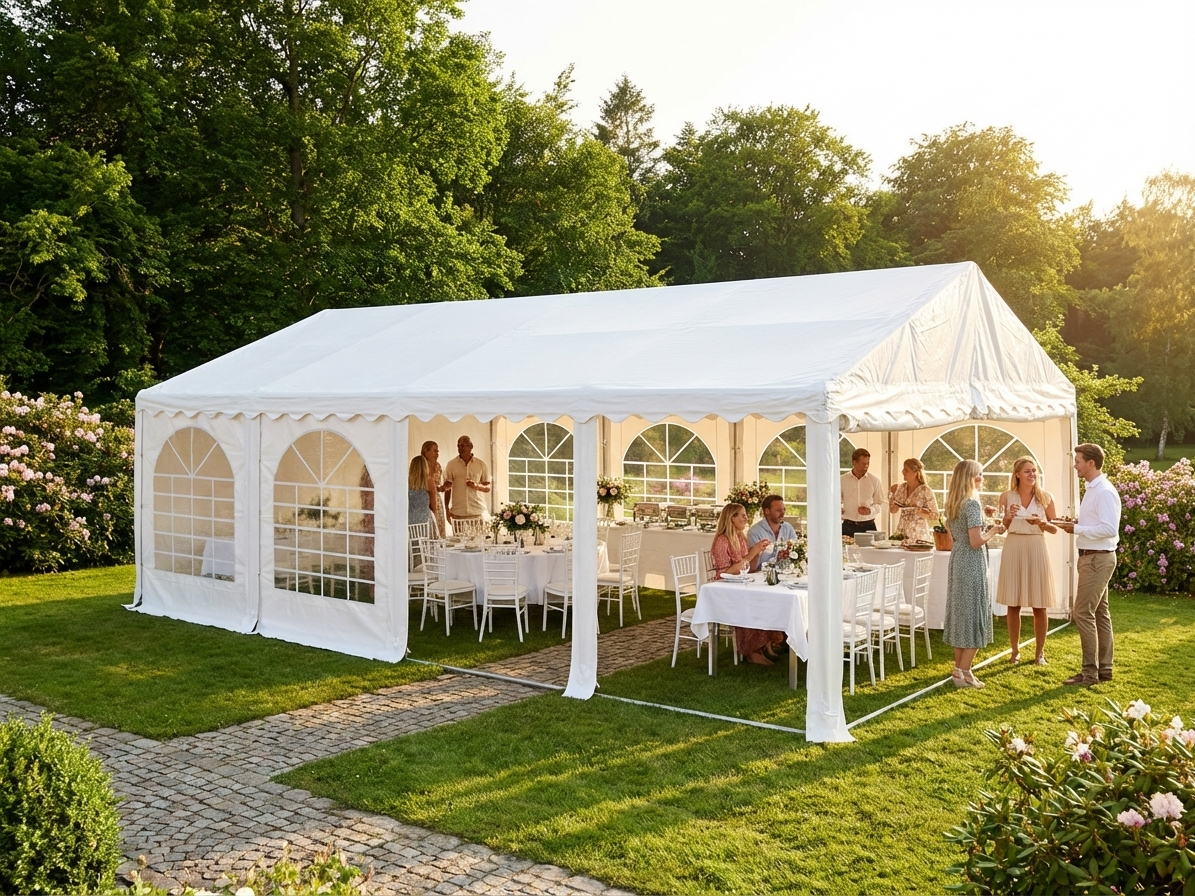 White 5x8m marquee for outdoor events - view 3