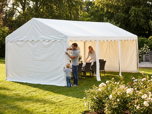 White PVC marquee roof cover 5x10m for outdoor events - product detail