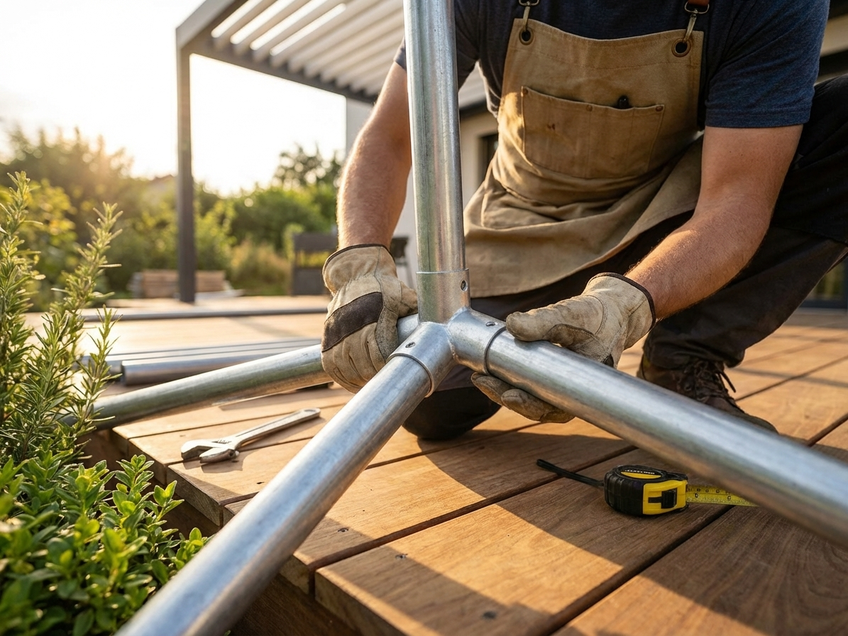 Galvanised steel connector for industrial use - view 3