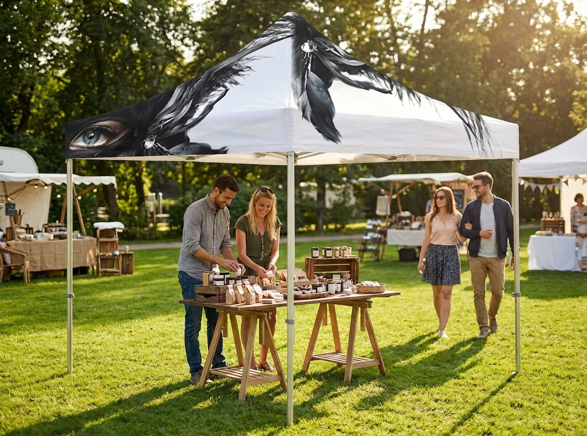 White pop up gazebo 3x3m with aluminium frame - view 3