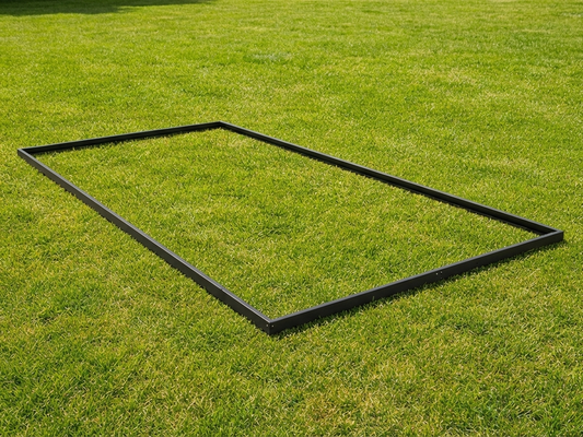 Greenhouse base in black, 11.8 m², galvanised steel construction - product detail
