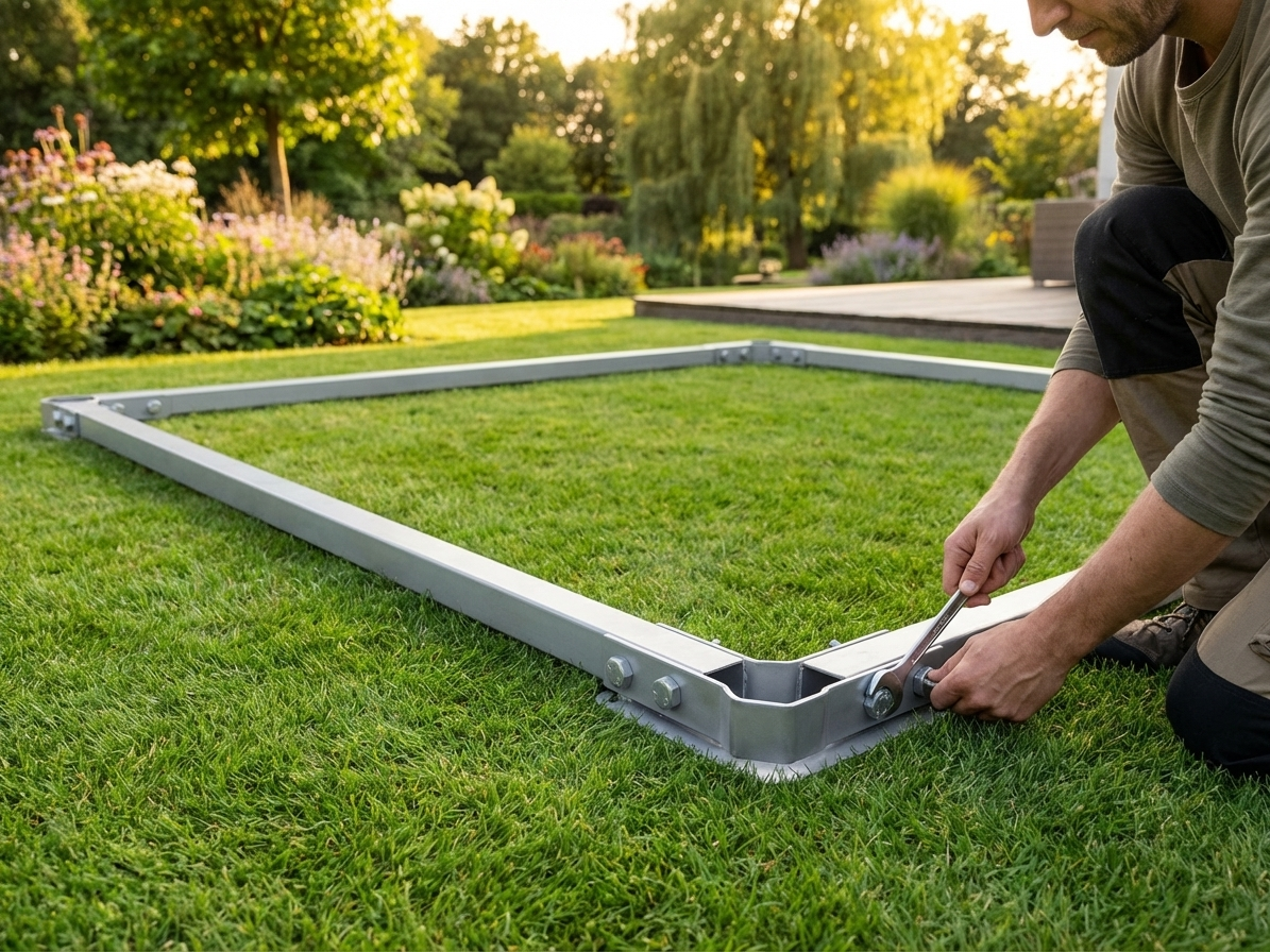 Steel ground bar for event tent support, 5x5 m - view 3